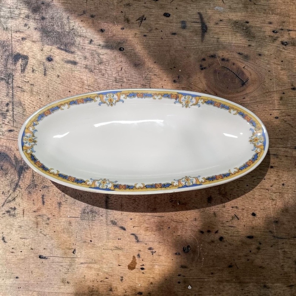 Epiag Elyrian Oval Celery Dish, Czechoslovakian Serving Platter, Vintage Plate